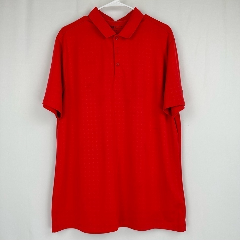 Nike Pro-Golf Standard Fit Red - Geometric Print - Polo - Size: XL - Picture 3 of 4
